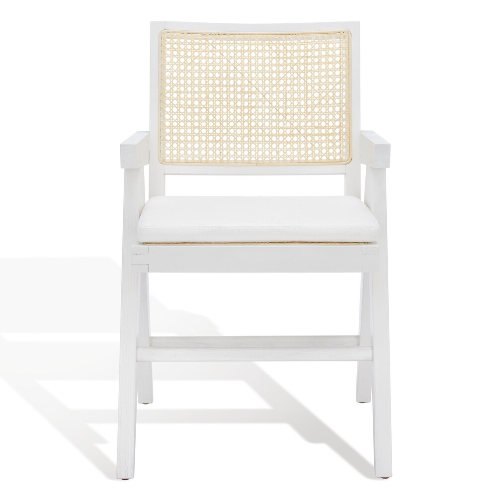 SAFAVIEH Couture Colette Rattan Arm Chair   21 in. W x 23 in. D x 34 in. H