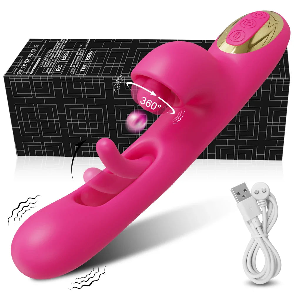 Tapping Flapping G-spot Vibrator For Women Rotation Clitoris Stimulator Wiggle Patting Vagina Sex Toy Female Masturbation