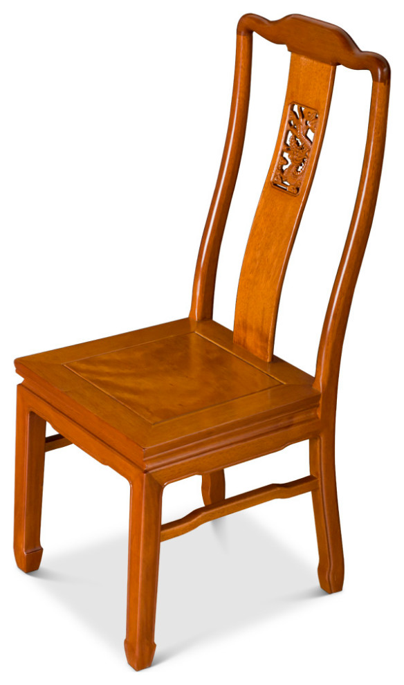 Natural Rosewood Dragon Oriental Chair   Asian   Dining Chairs   by China Furniture and Arts  Houzz