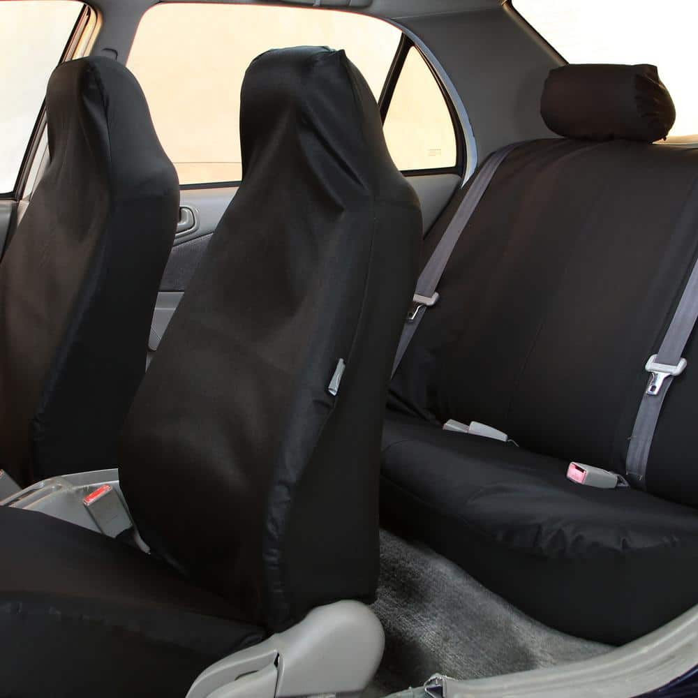 FH Group Waterproof Oxford 47 in x 23 in. x 1 in. Rugged Full Set Seat Covers DMFB113BLACK114