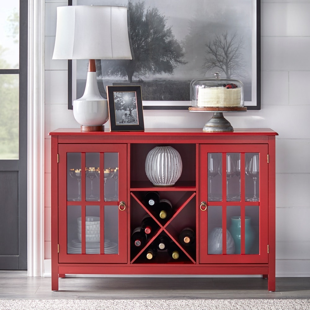 Simple Living Portland Glass Wine Buffet/Sideboard