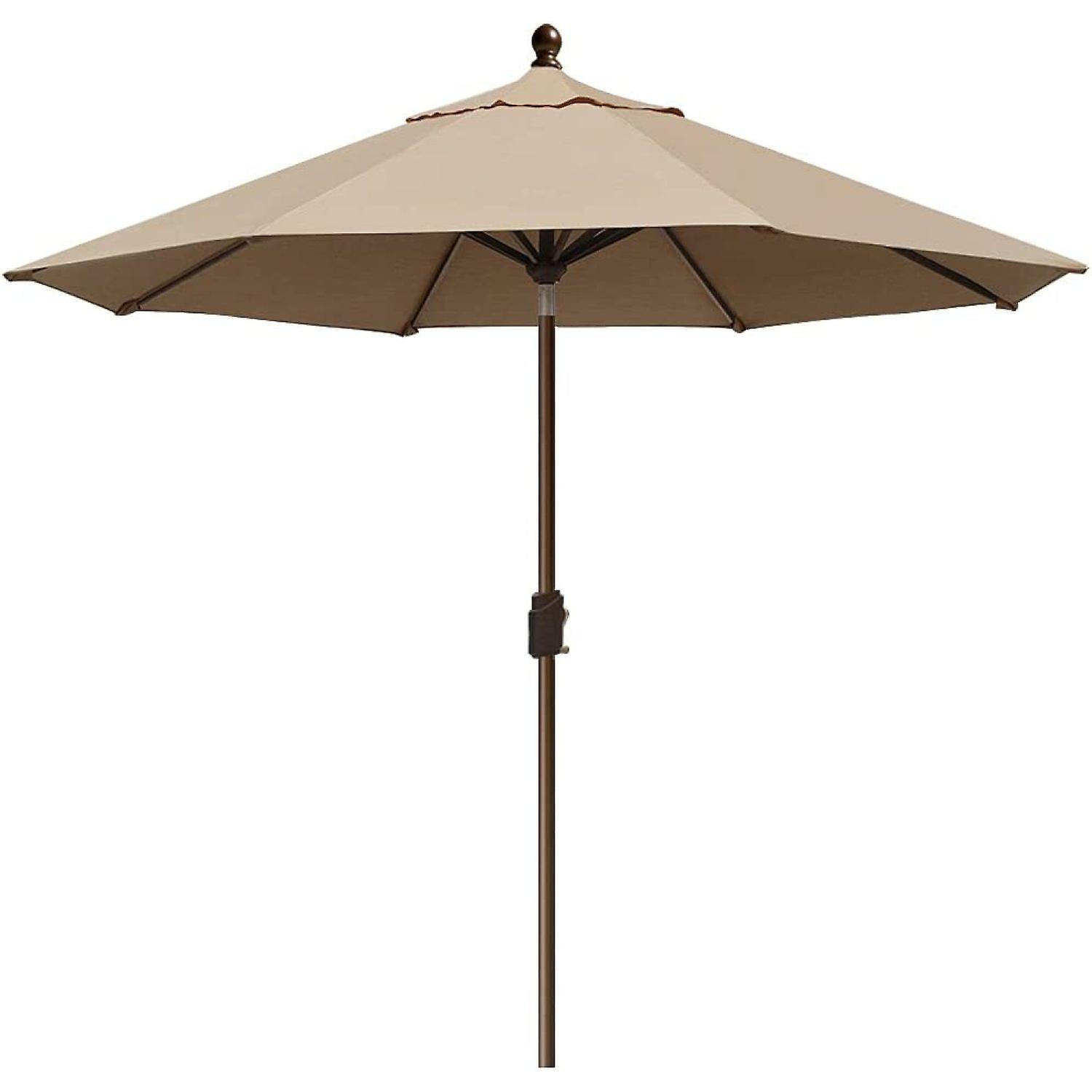 Usa 10-year-non-fading Sunumbrella 9ft Market Umbrella Patio Umbrella Outdoor Table Umbrella With Ventilation，heather Beige