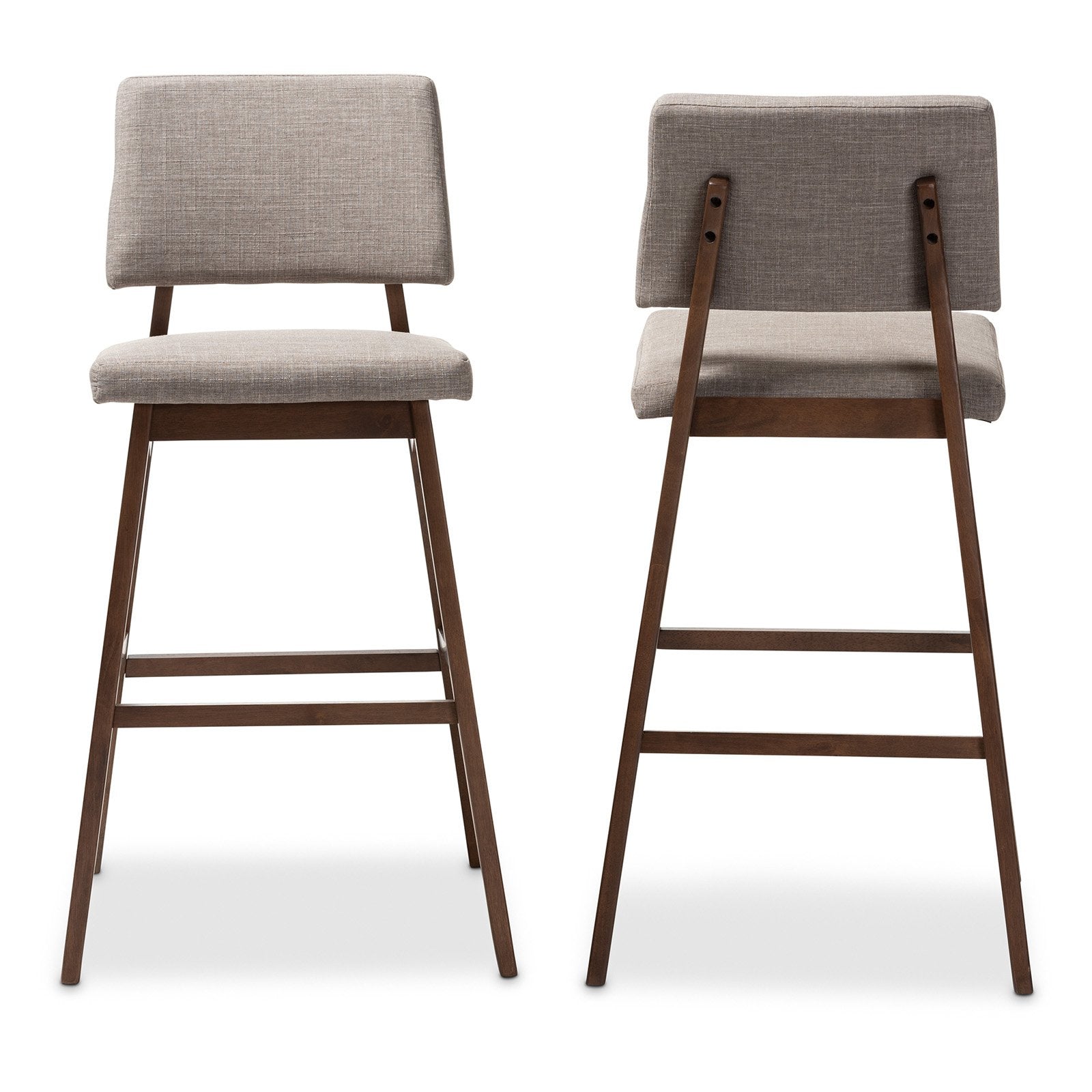 Baxton Studio Colton Upholstered 30 in. Bar Stool - Set of 2