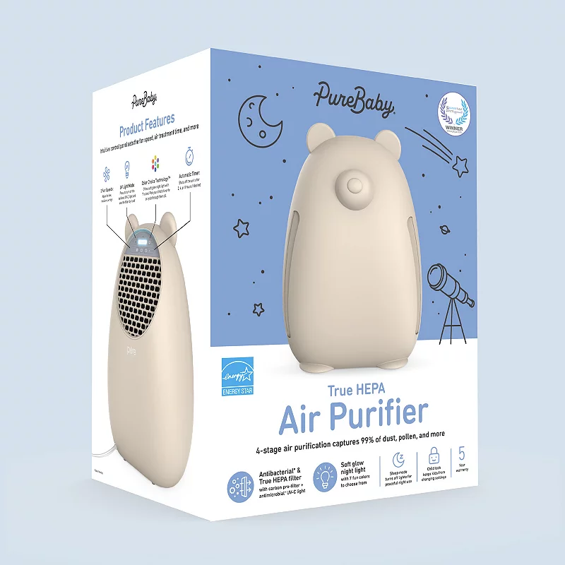 Pure Enrichment PureBaby Bear-Shaped True HEPA Air Purifier