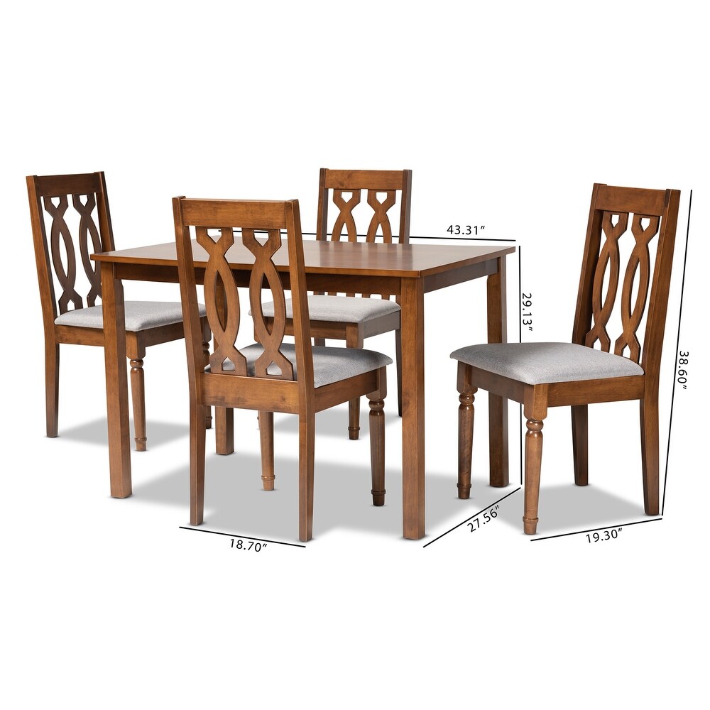 Cherese Modern and Contemporary 5 Piece Wood Dining Set