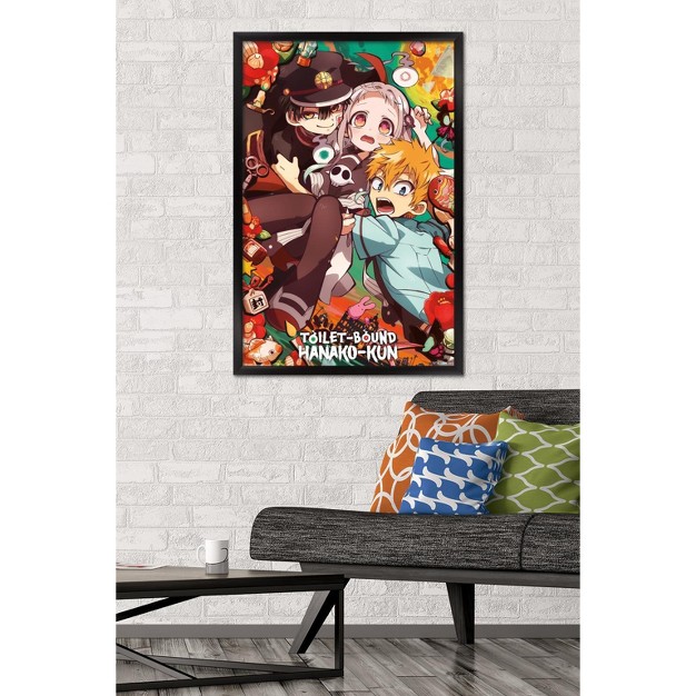 Trends International Toilet bound Hanako kun Group Framed Wall Poster Prints