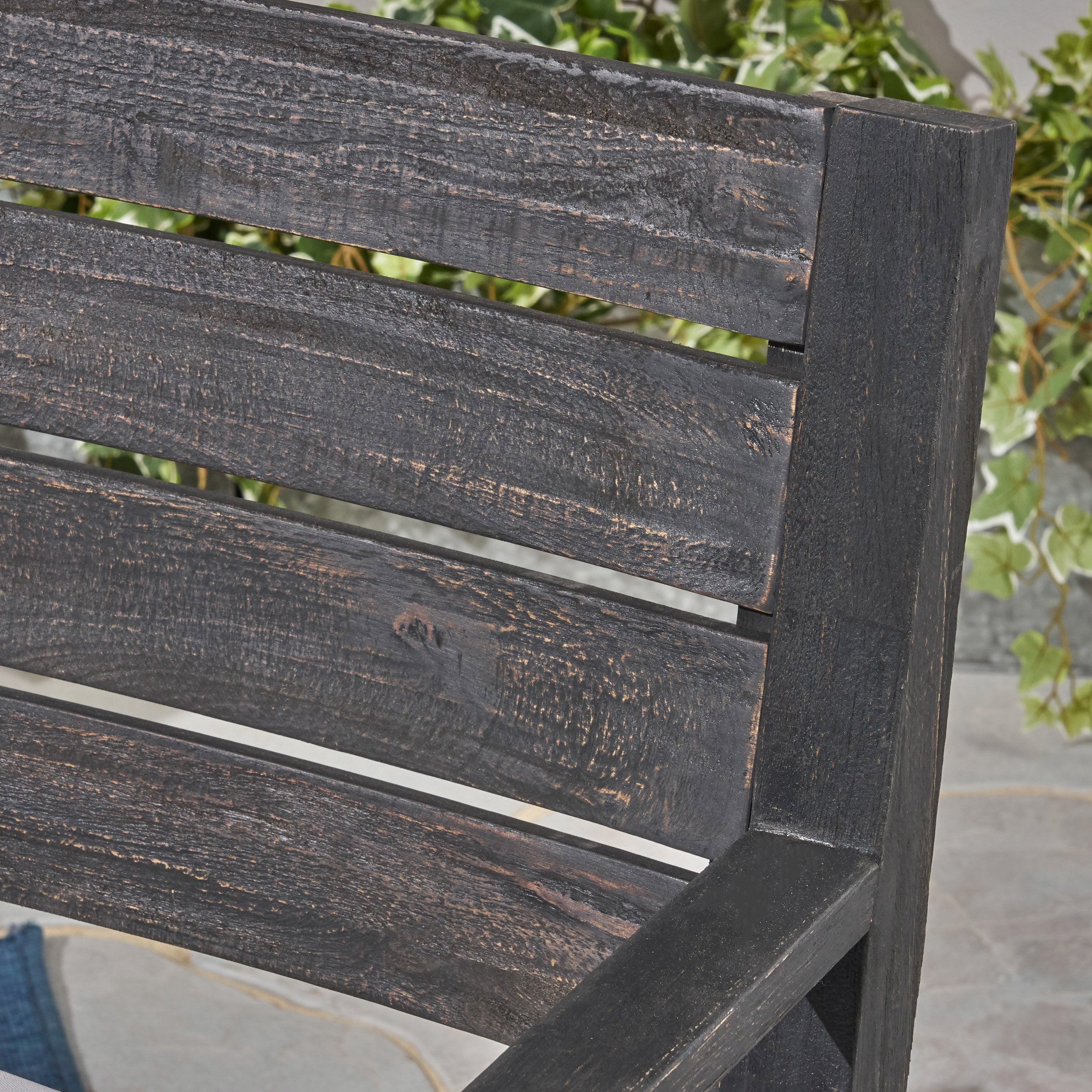 Eric Outdoor Acacia Wood Dining Chairs