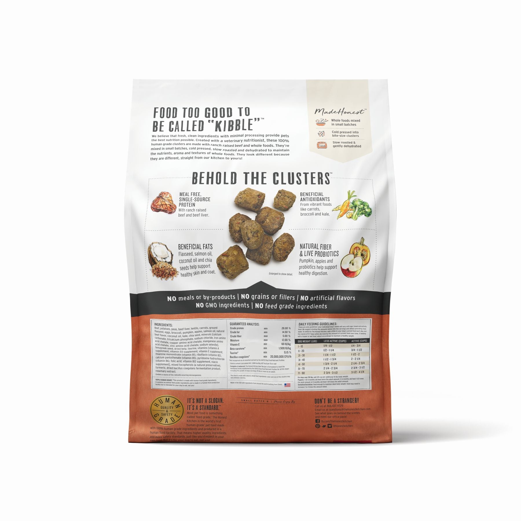 The Honest Kitchen Grain Free Beef Clusters Dry Dog Food