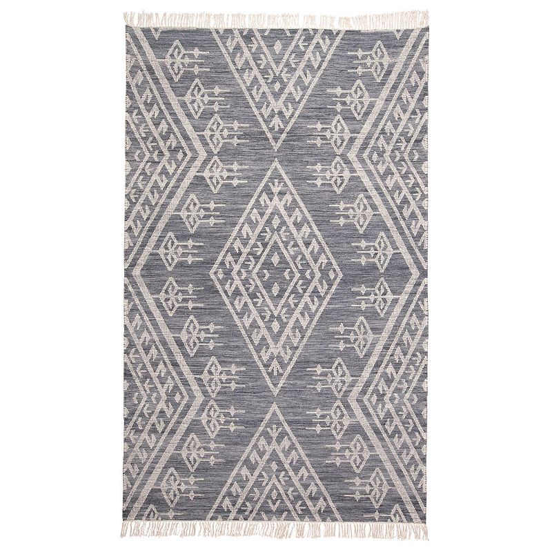 Weave and Wander Bray Vintage Boho Flatwoven Fringe Rug