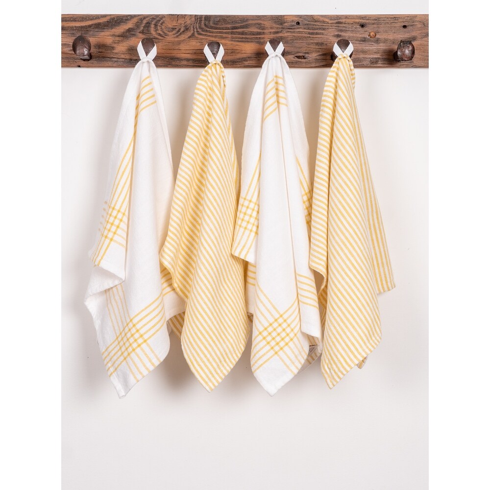 Monoco Relaxed Casual Kitchen Towels  Set of 4