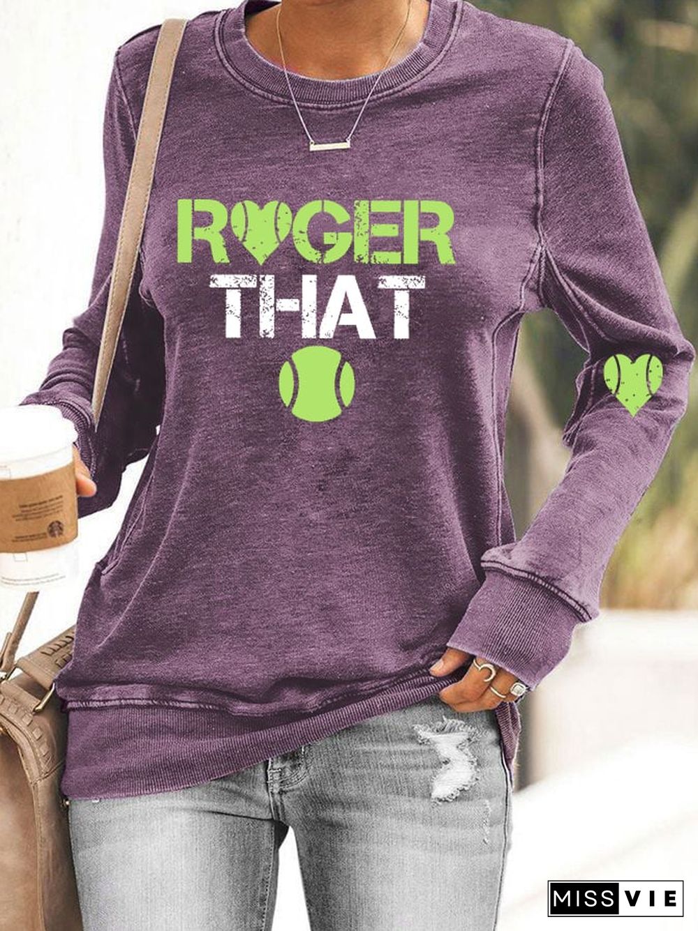 Women's tennis casual sweatshirt