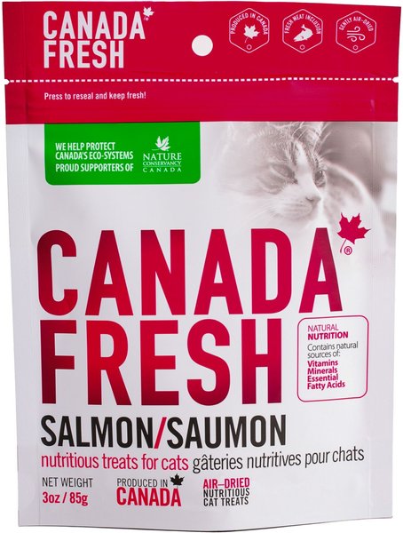 Canada Fresh Salmon Soft and Chewy Cat Treats， 3-oz bag