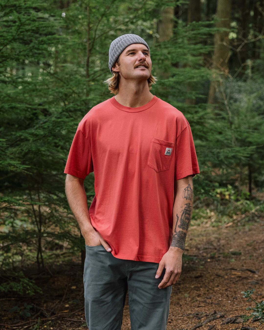 Heritage Recycled Relaxed Fit T-Shirt - Cardinal