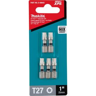 Makita Impact XPS T27 TORX 1 in. Insert Bit (5-Pack) E-00642