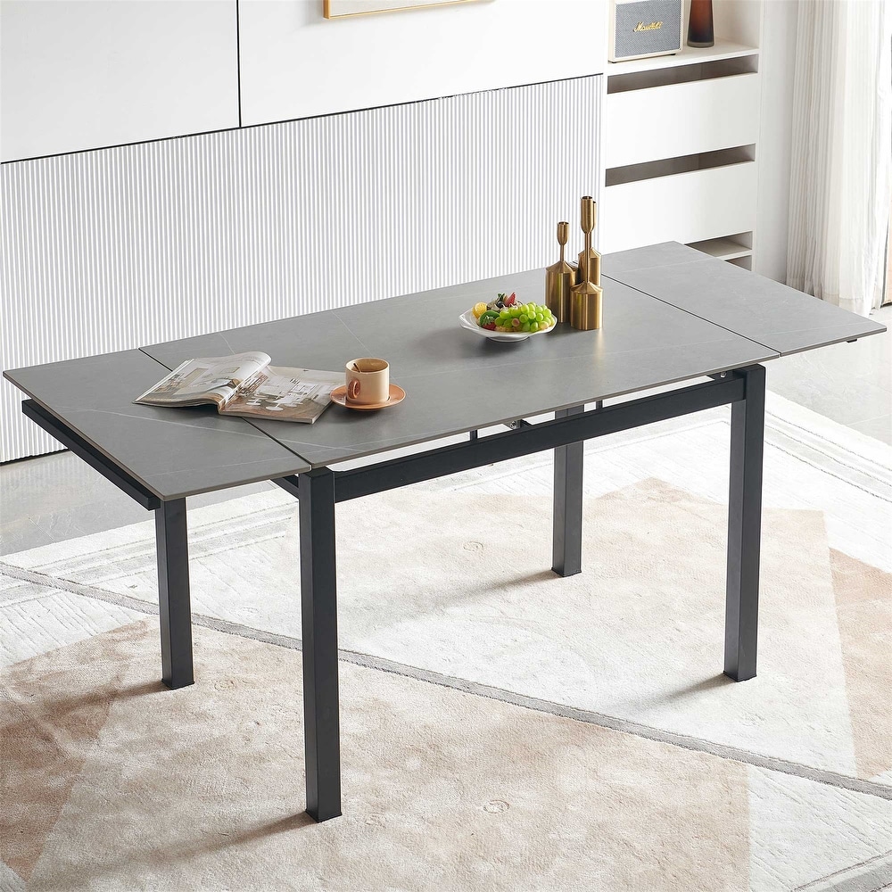 Modern Rectangular Expandable Dining Room Table