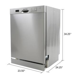 Magic Clean 24 in. Stainless Steel Front Control Dishwasher with Stainless Steel Tub MCDW24SI