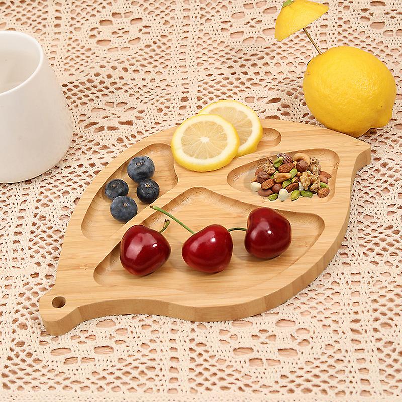 Wooden Leaf Tray Thanksgiving Serving Platter For Cheese Snack Fruit