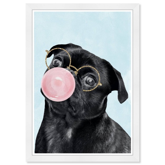 X 21 quot Puppy Bubblegum Animals Framed Art Print Wynwood Studio