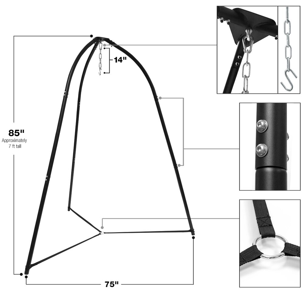 Tripod Hanging Chair Stand Frame for Hanging Chairs  Swings  Saucers  Loungers  Cocoon Chairs  Great for Indoor/Outdoor Use