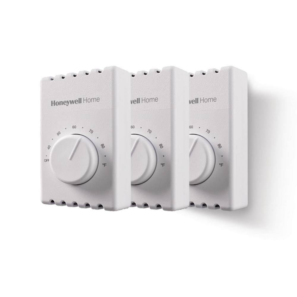 Honeywell Home Non-Programmable Mechanical Electric Baseboard Heater Thermostat (3-Pack) CT410B10173PK