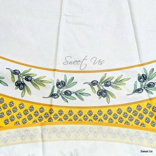 Wipeable Tablecloth Spill Resistant French Fleur Oliviers Collection