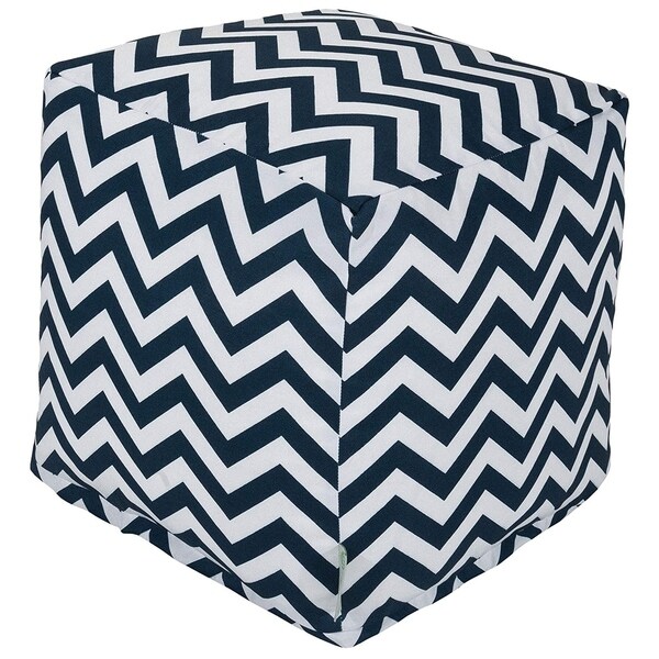 Majestic Home Goods Chevron Indoor / Outdoor Ottoman Pouf Cube