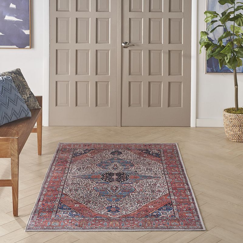 Nourison Brilliance Persian Medallion Washable Indoor Rug