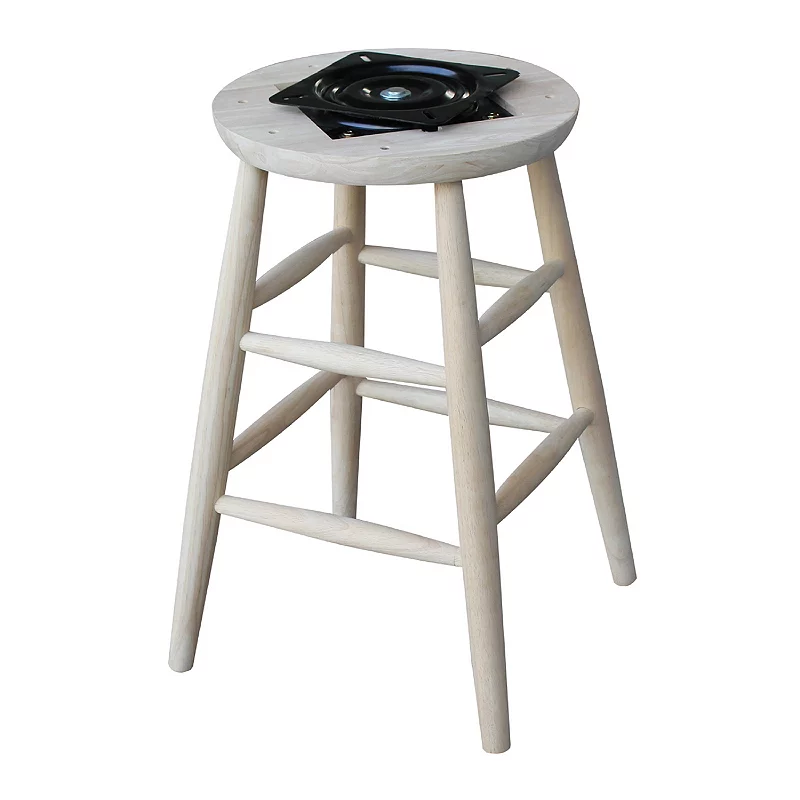 International Concepts 24-in. White Swivel Counter Stool