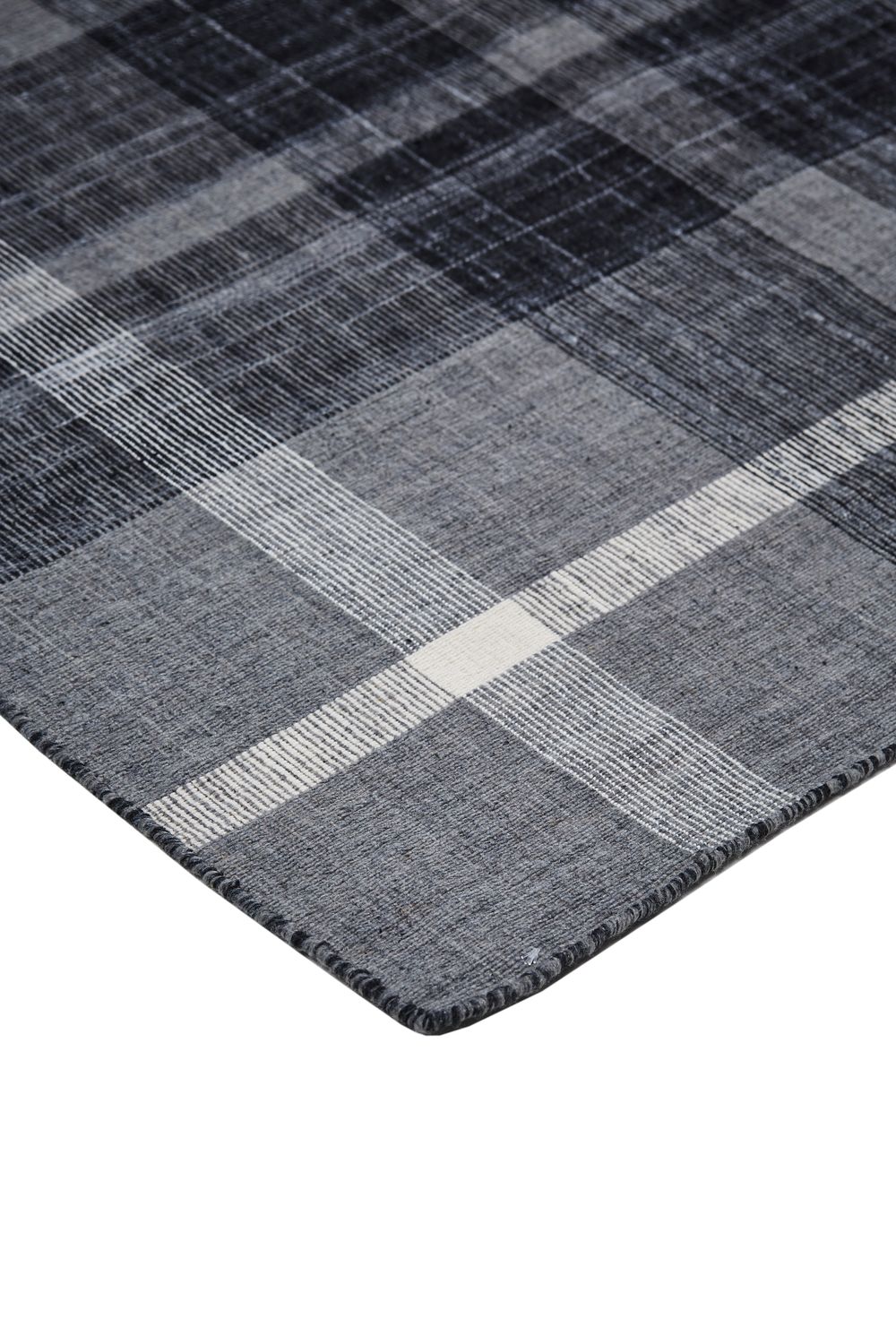 Jens Hand Woven Gray and Black Rug by BD Fine