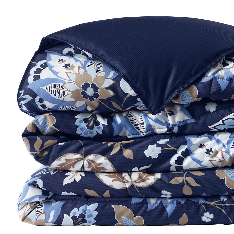 Lands' End No Iron Supima Sateen Printed Comforter