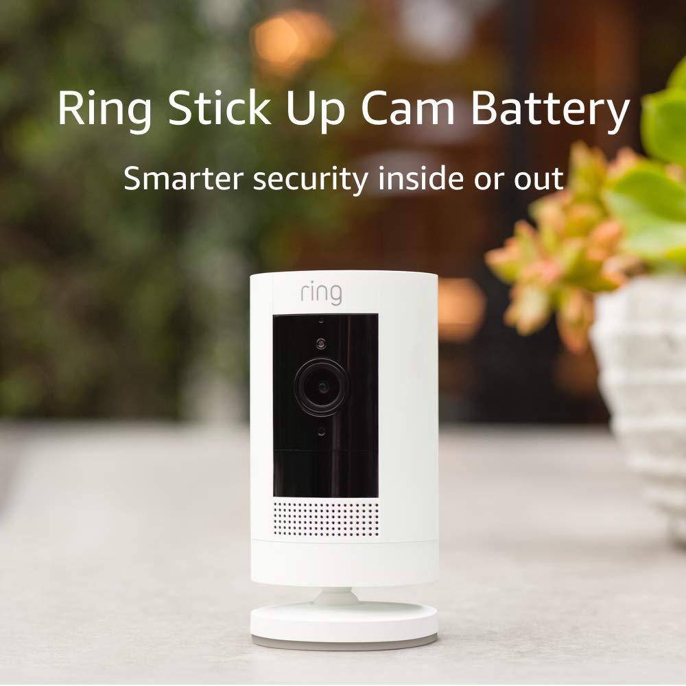 Ring Stick Up Cam Battery- Home IndoorOutdoor Smart Security Wi-Fi Video Camera with 2-Way Talk Night VisionWhite (2-Pack) B09P45P69G