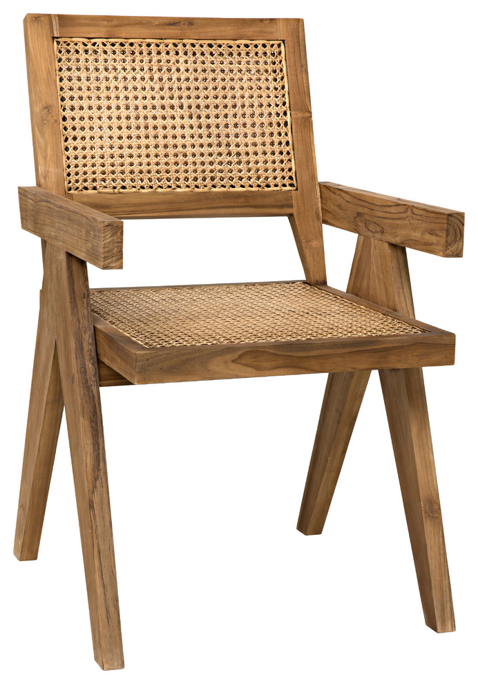 Jude Chair  Teak with Caning   Tropical   Dining Chairs   by HedgeApple  Houzz