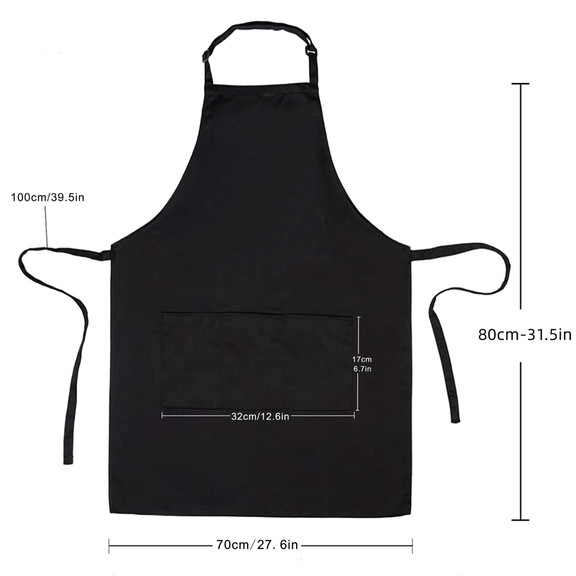 TOPTIE Black Adjustable Bib Apron  Water Oil Stain...