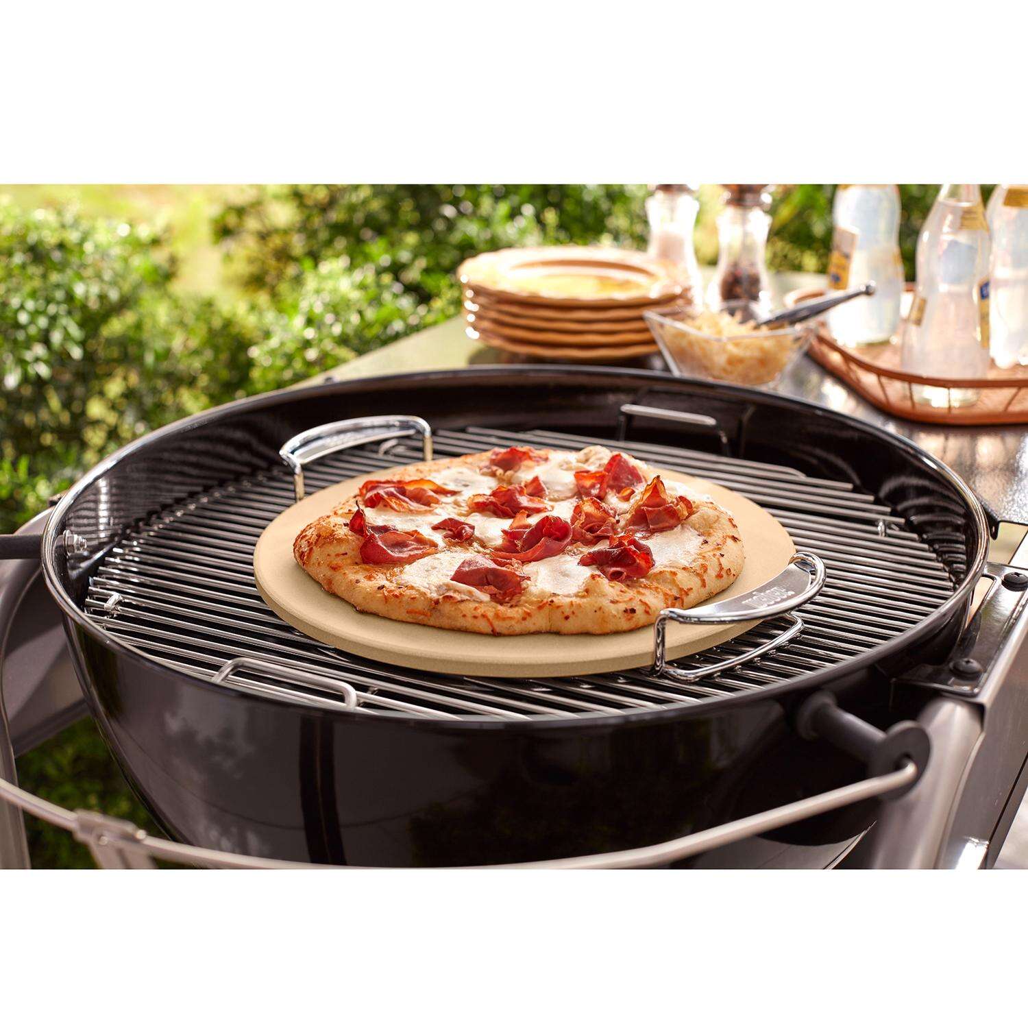 Weber Gourmet BBQ System Ceramic Beige Grill Pizza Stone 1