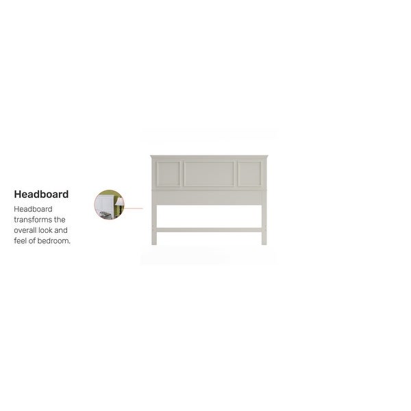 Naples Off-White Queen Headboard - - 35166859