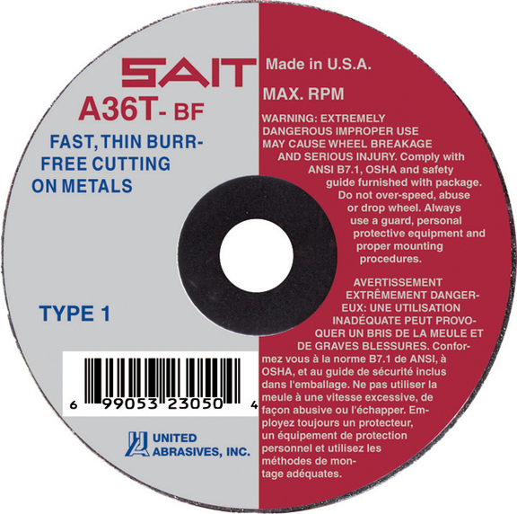 SAIT 23210 Type 1 Thin High Speed Cutting Metal  t...