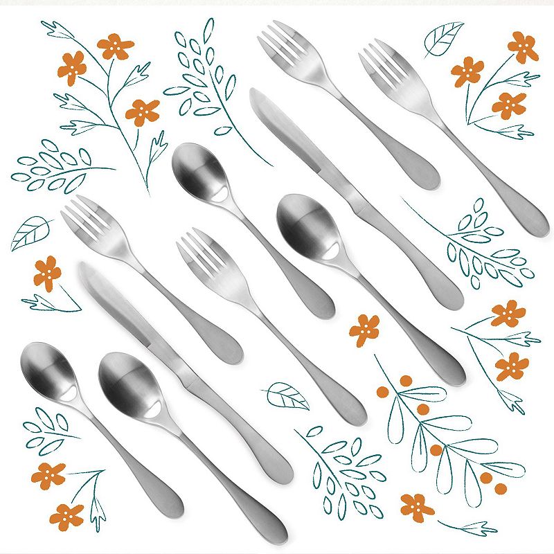 Knork Original 22-pc. Matte Stainless Steel Flatware Set