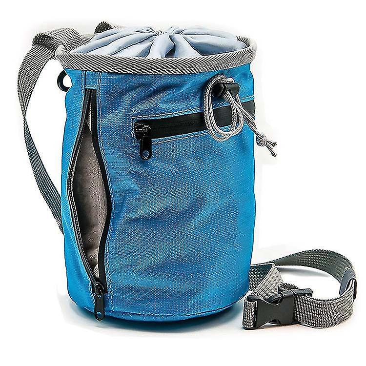 High Quality Polyester Durable Rock Custom Climbing Chalk Bag Gym Bouldering Bag Blue