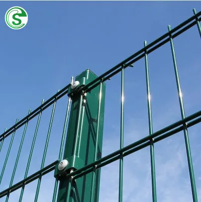 Galvanized 868 Powder Coated 656 2D Welded Security Fence Panel Twin Horizontal Wires Fencing Durable Villa Supplies