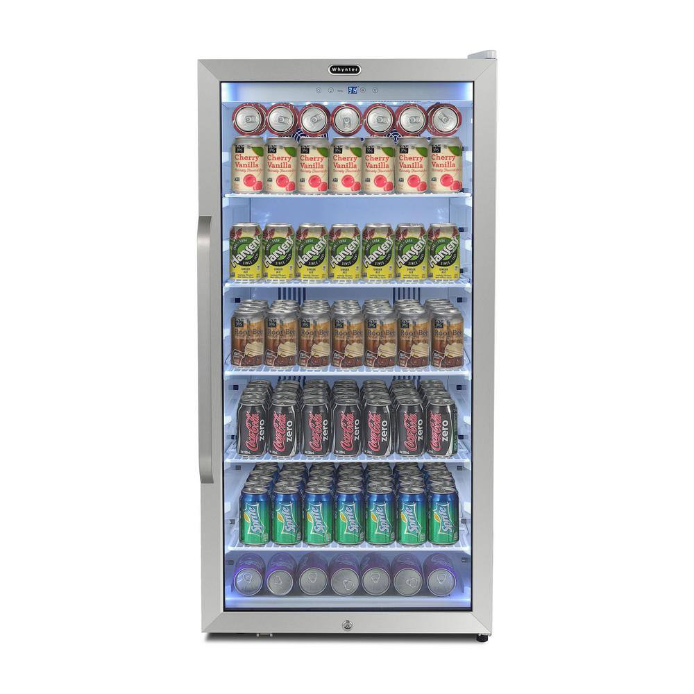 Whynter 24 in. 8.1 cu.ft. Freestanding Beverage Merchandiser Refrigerator with Superlit Door in White CBM-815WS