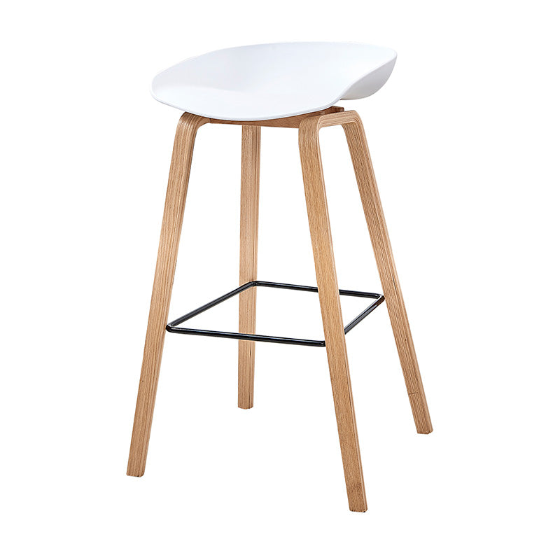 NORTE Bar Stool - Natural & White