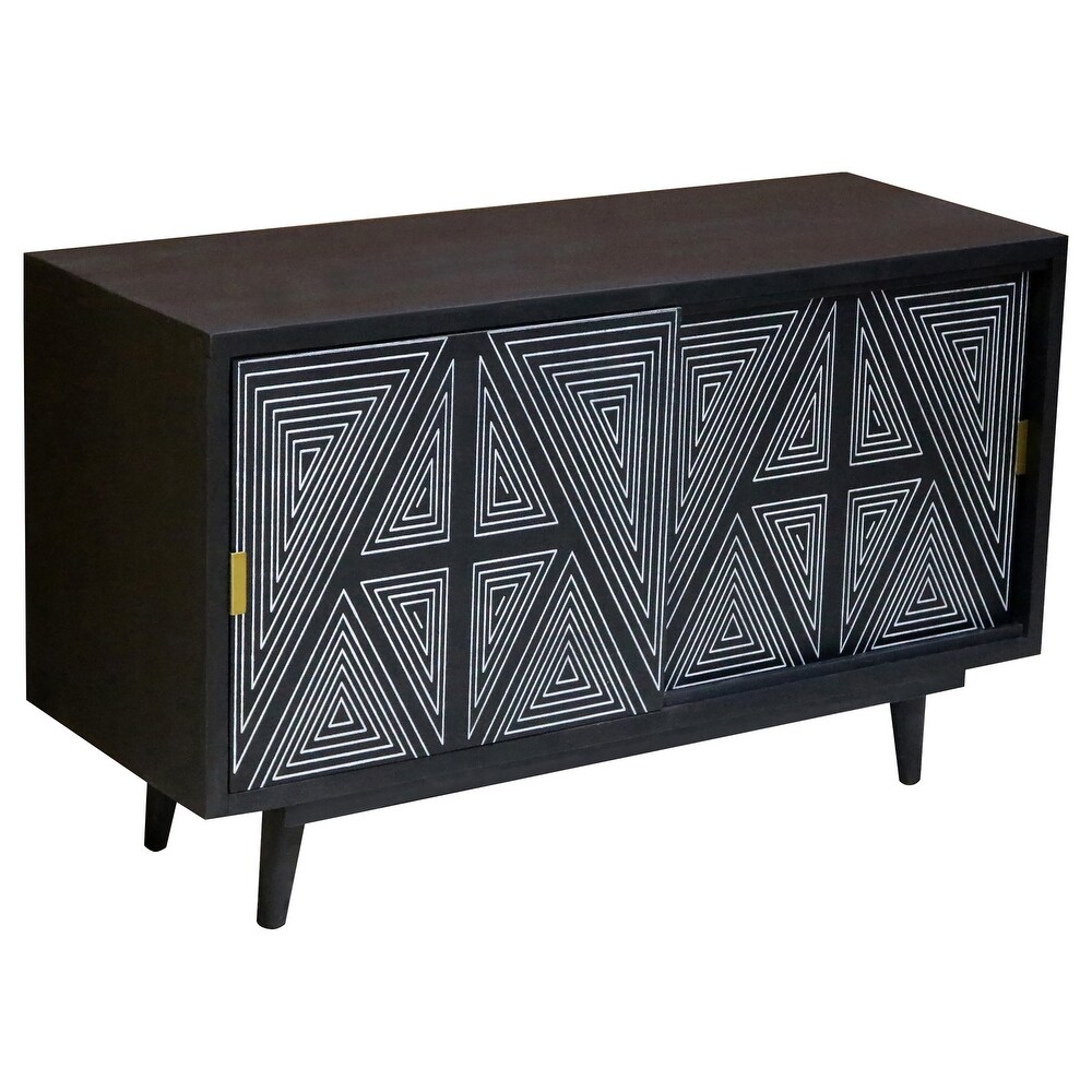 Bidi Mid Century Modern Solid Wood 2 shelf Buffet by Furniture of America