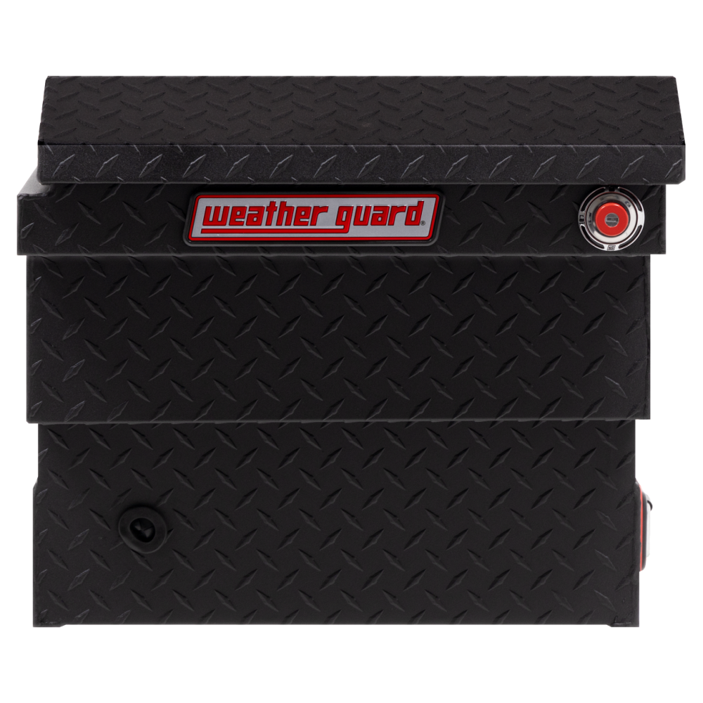 Weather Guard Saddle Truck Tool Box Aluminum Low Profile Textured Matte Black