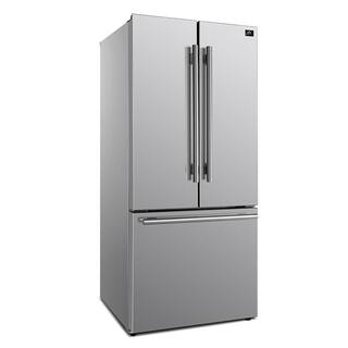 Forno 31 in 17.5 cu ft French Door No Frost Refrigerator with Ice Marker in Stainless Steel FFFFD1974-31SB