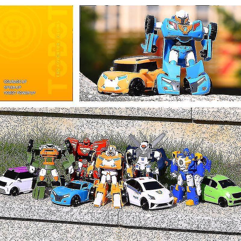 Deformation Robot Toy Animation Cartoon Brother Deformation Car Action Doll Cart Children's Gift d