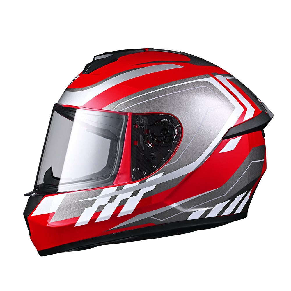 AHR RUN-F3 DOT Motorcycle Helmet Full Face Red