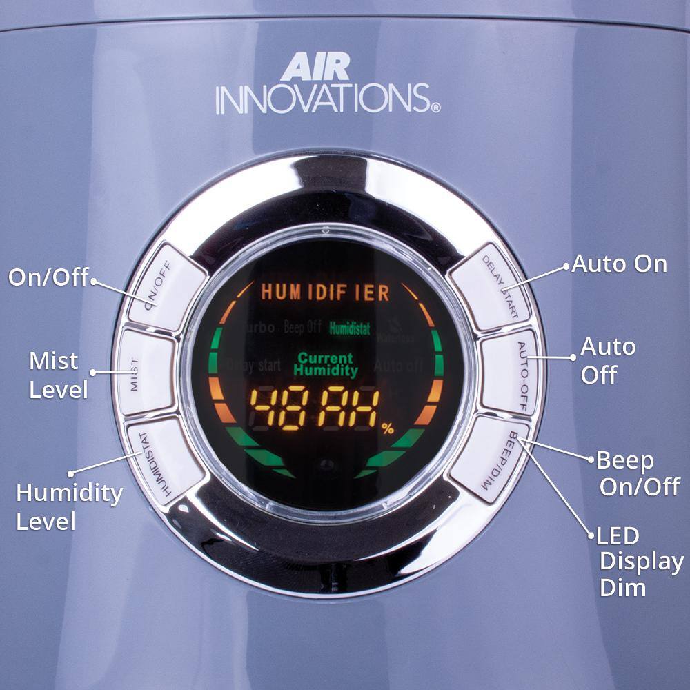 Air Innovations 1.7 Gal. Cool Mist Digital Humidifier for Large Rooms - Up to 600 sq. ft. HUMID13-PLAT