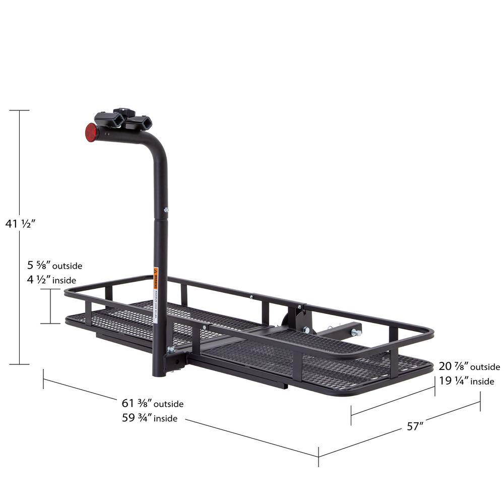 Apex 2-Bike Steel Basket Cargo Carrier with Rack BCCB-1169-2