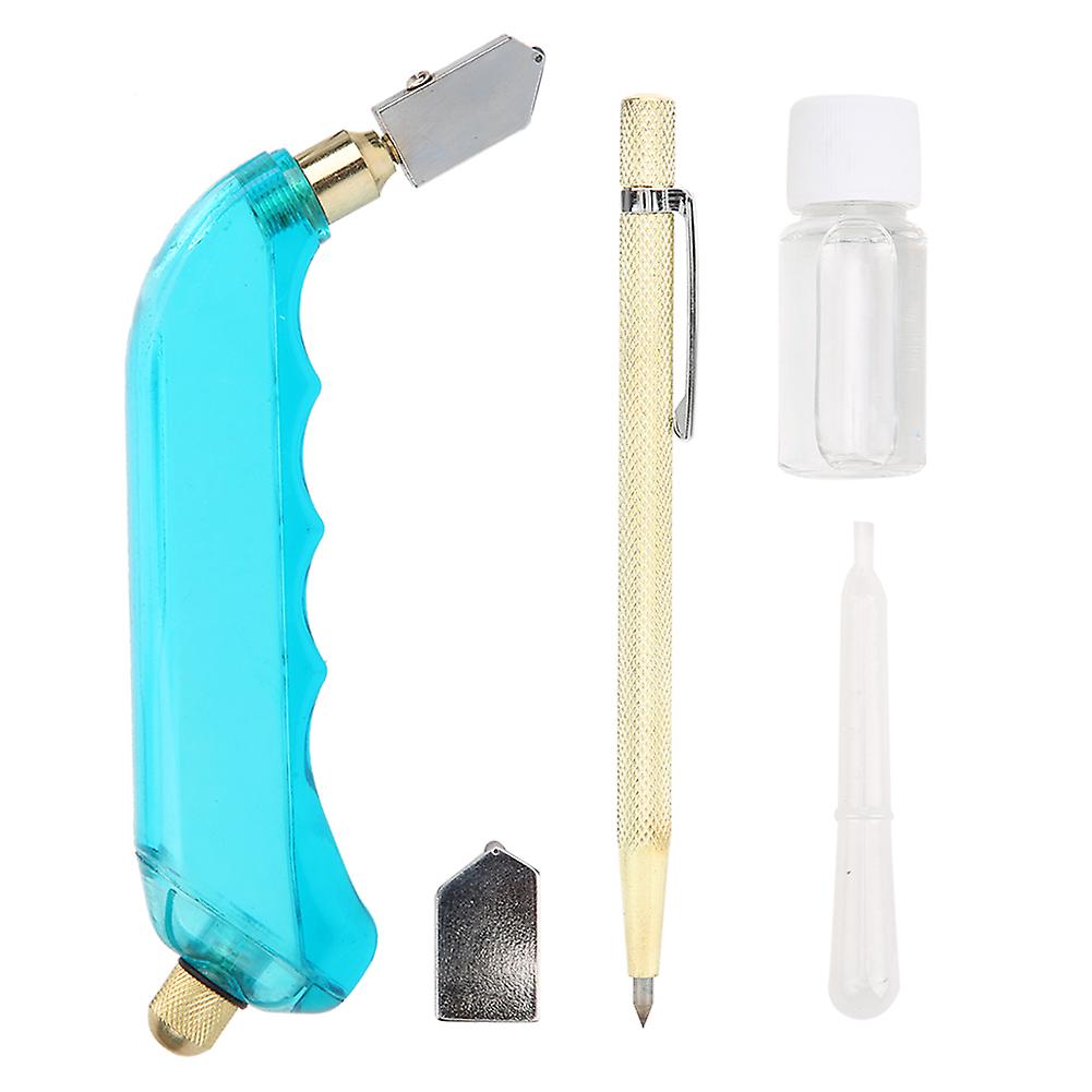 Oil Filled Glass Cutter  Marking Diamon Tool Pen Set For Household And Cutting Work(plan A1 )