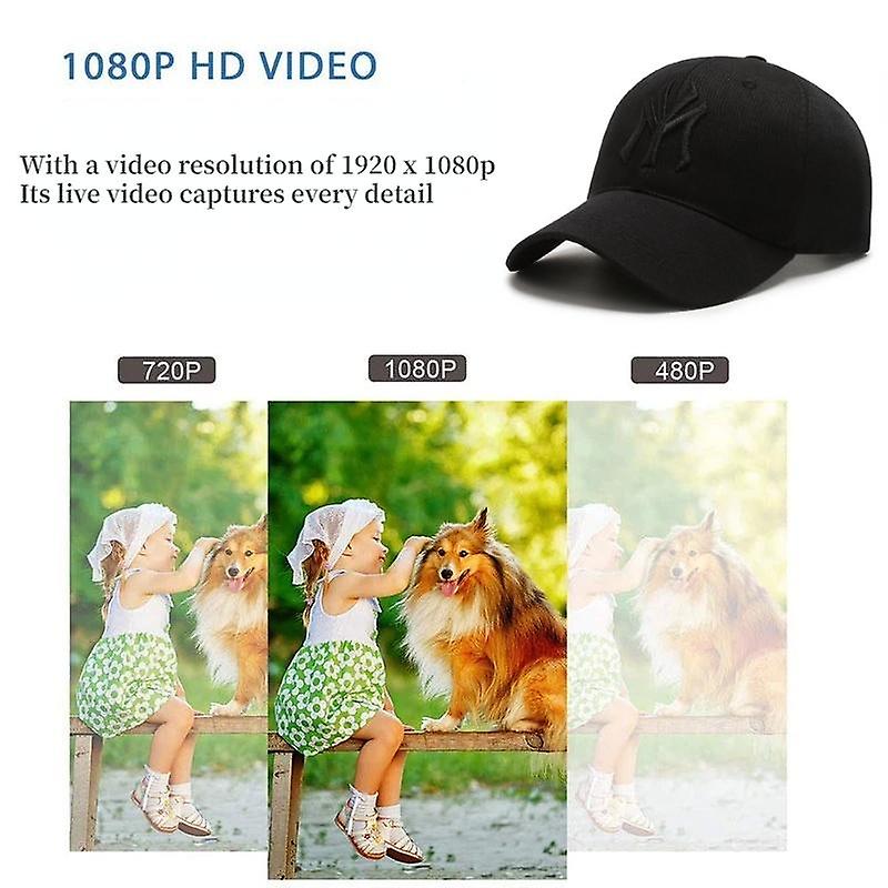 1080P Full HD Wireless WIFI Mini Camera Baseball Cap Camera Sports Outdoor Camera